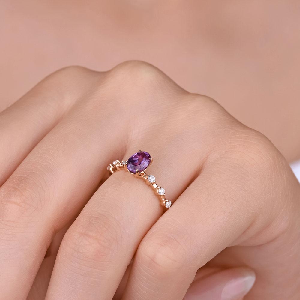 1,20 Karat Pırlanta Vintage Alexandrite Yüzük - LP07084