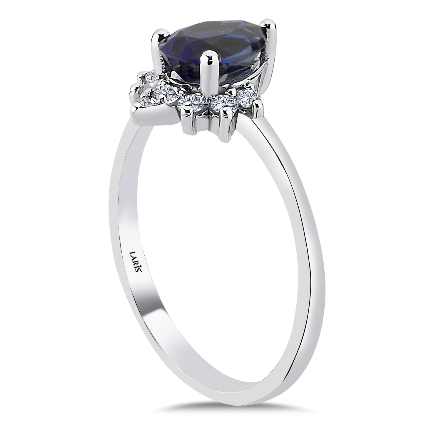 1,26 Karat Pırlanta Damla Royale Safir Yüzük - LP02939