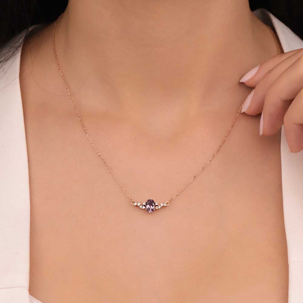 1,29 Karat Pırlanta Vintage Alexandrit Kolye - LP06997