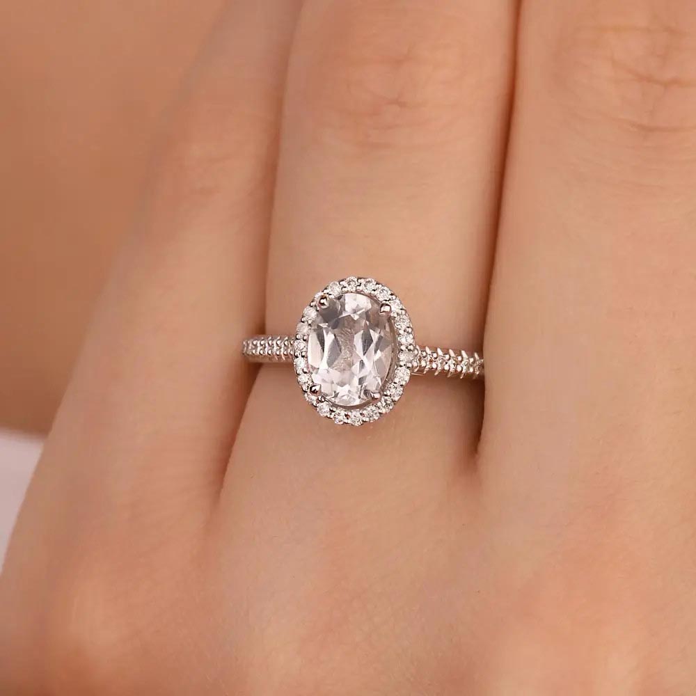 1.30 Karat Pırlanta Beyaz Topaz Tektaş Yüzük - LP11650