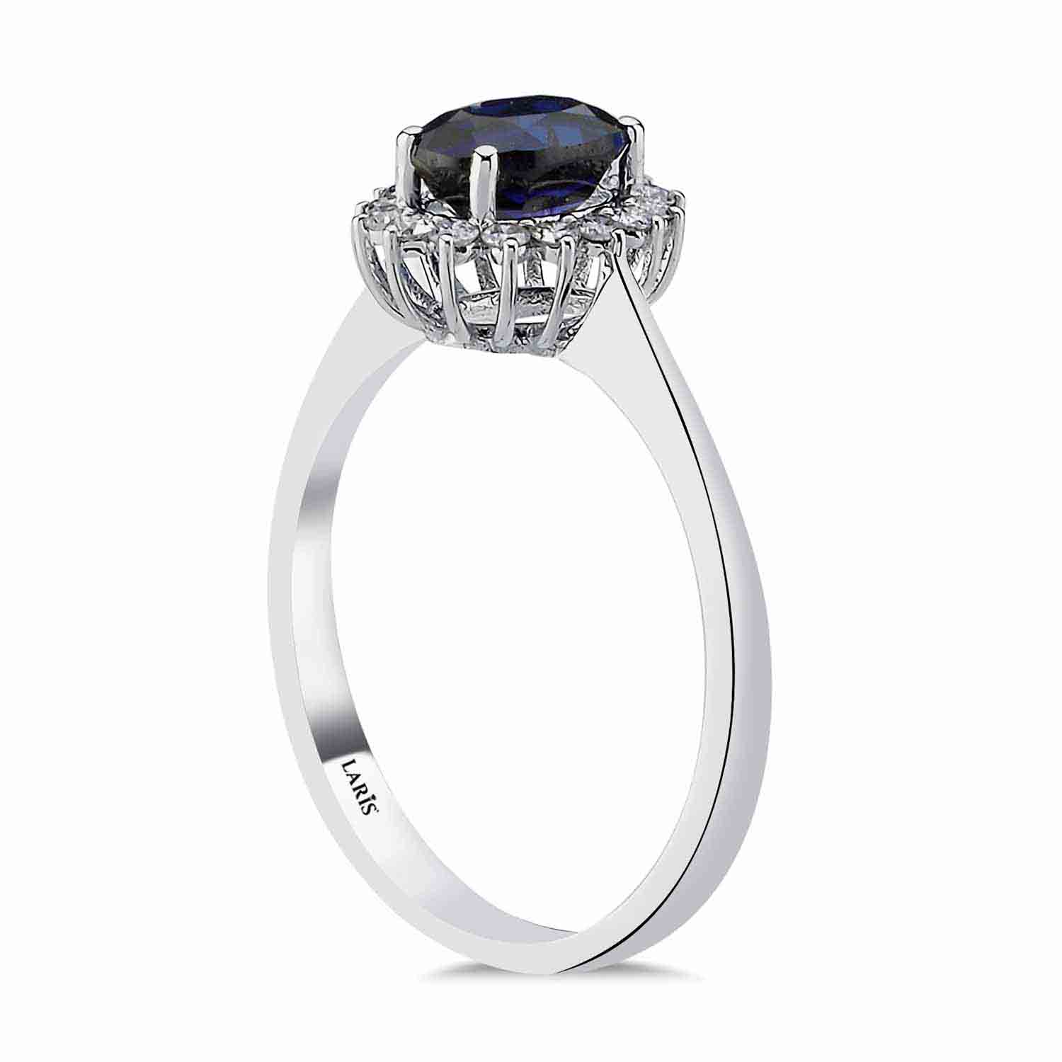 1,30 Karat Pırlanta Oval Royale Safir Yüzük - LP03827