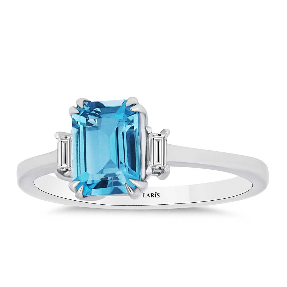 1,32 Karat Pırlanta Bluetopaz Yüzük - LP01230