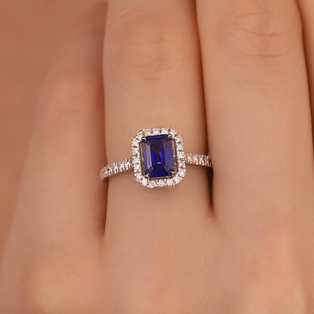 1,33 Karat Pırlanta Royale Safir Yüzük - LP08702