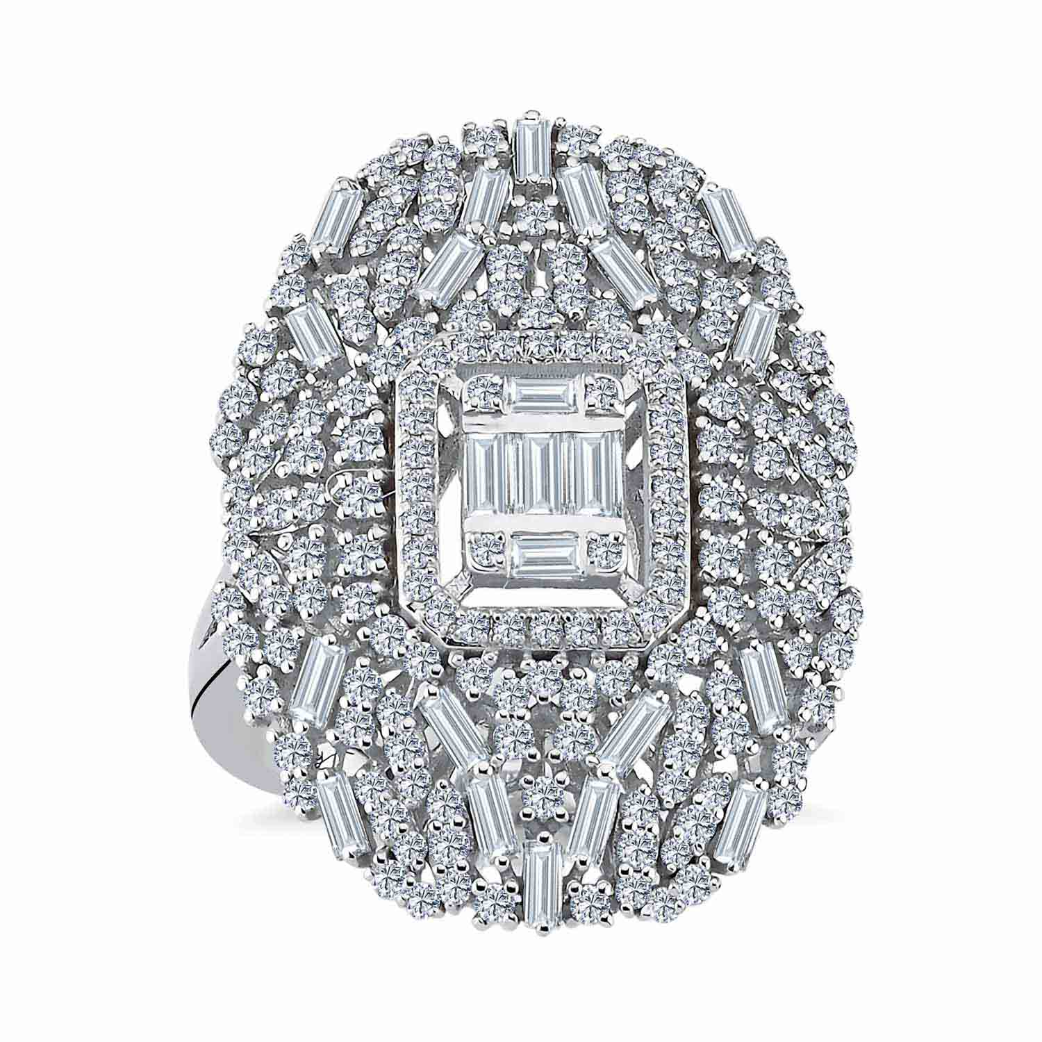 1.41 Karat Pırlanta Özel Tasarım Mega Baget Yüzük - LP02894