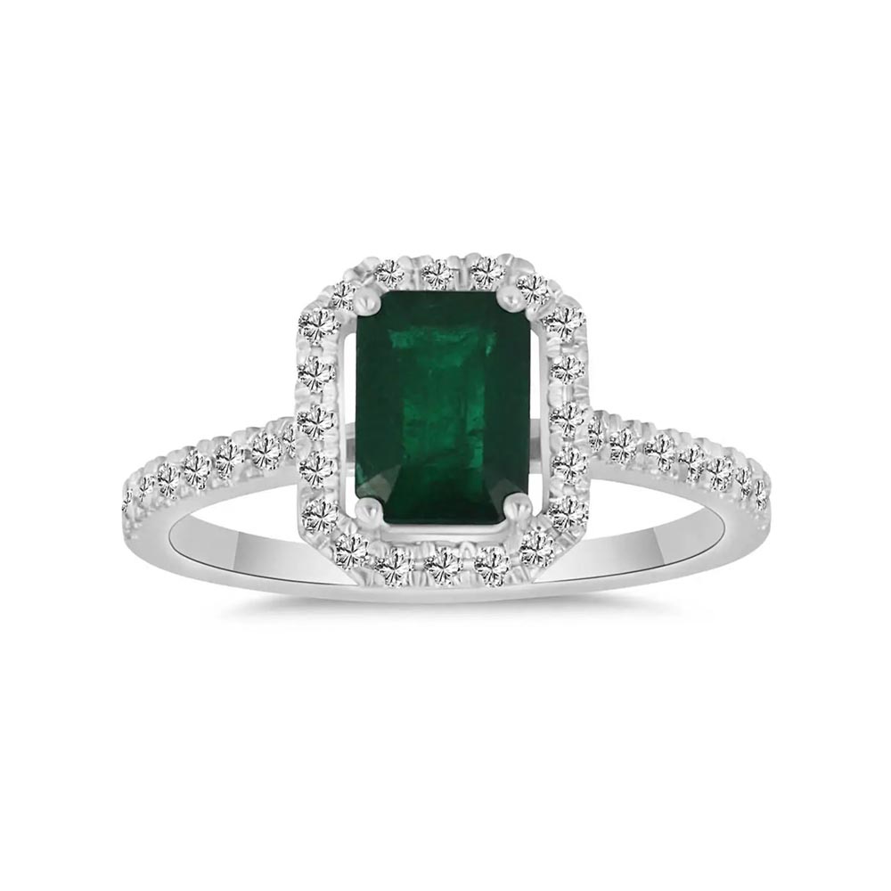 1.42 Karat Pırlanta Jasmine Zümrüt Yüzük - LP05163