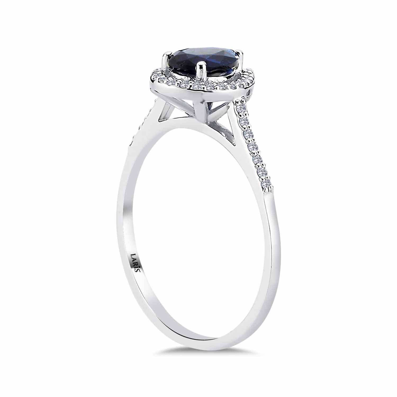 1,43 Karat Pırlanta Damla Royale Safir Yüzük - LP06744