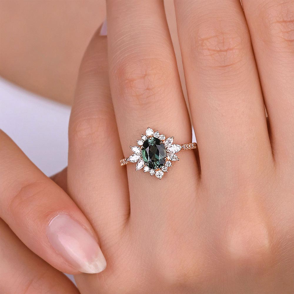 1,62 Karat Pırlanta Vintage Turmalin Yüzük - LP02791