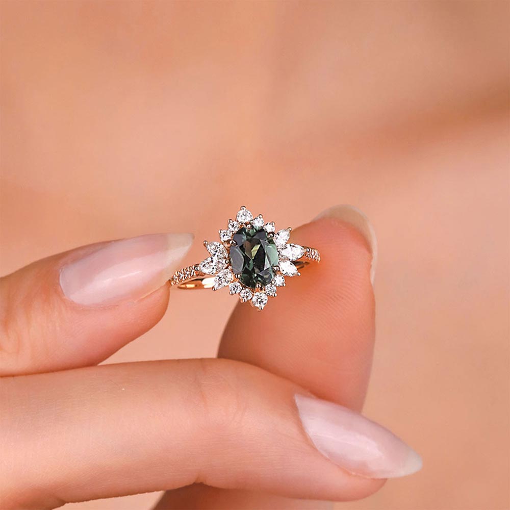 1,62 Karat Pırlanta Vintage Turmalin Yüzük - LP02791