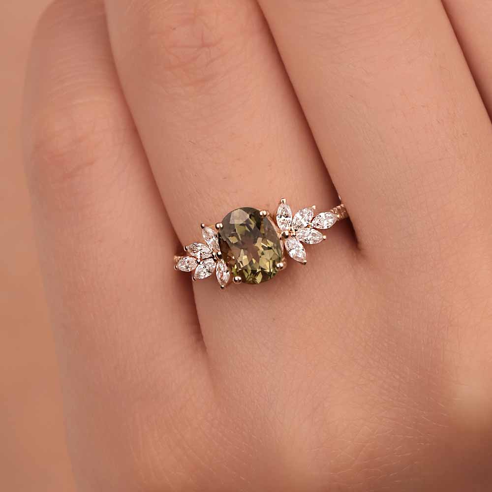 1,65 Karat Pırlanta Vintage Turmalin Yüzük - LP10127