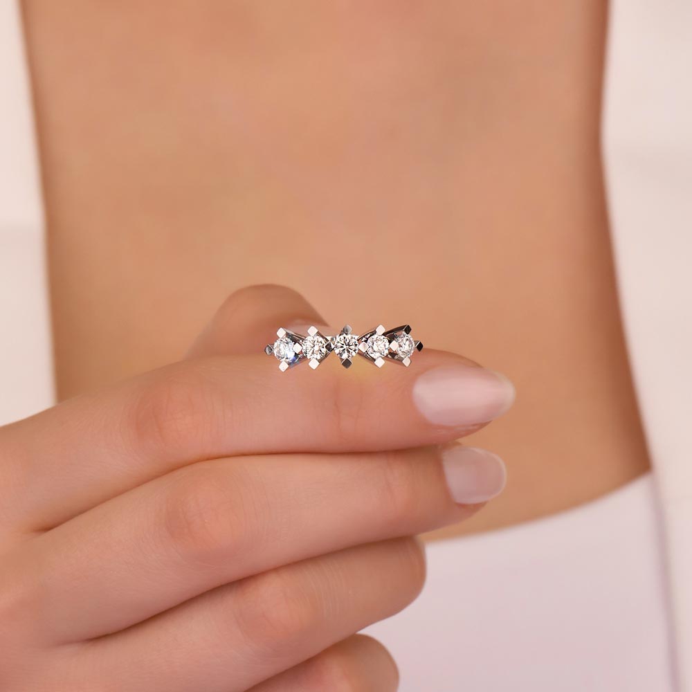 Beştaş Yüzükler 2,00 Karat Pırlanta Kare Tırnak Valiente Beştaş Yüzük