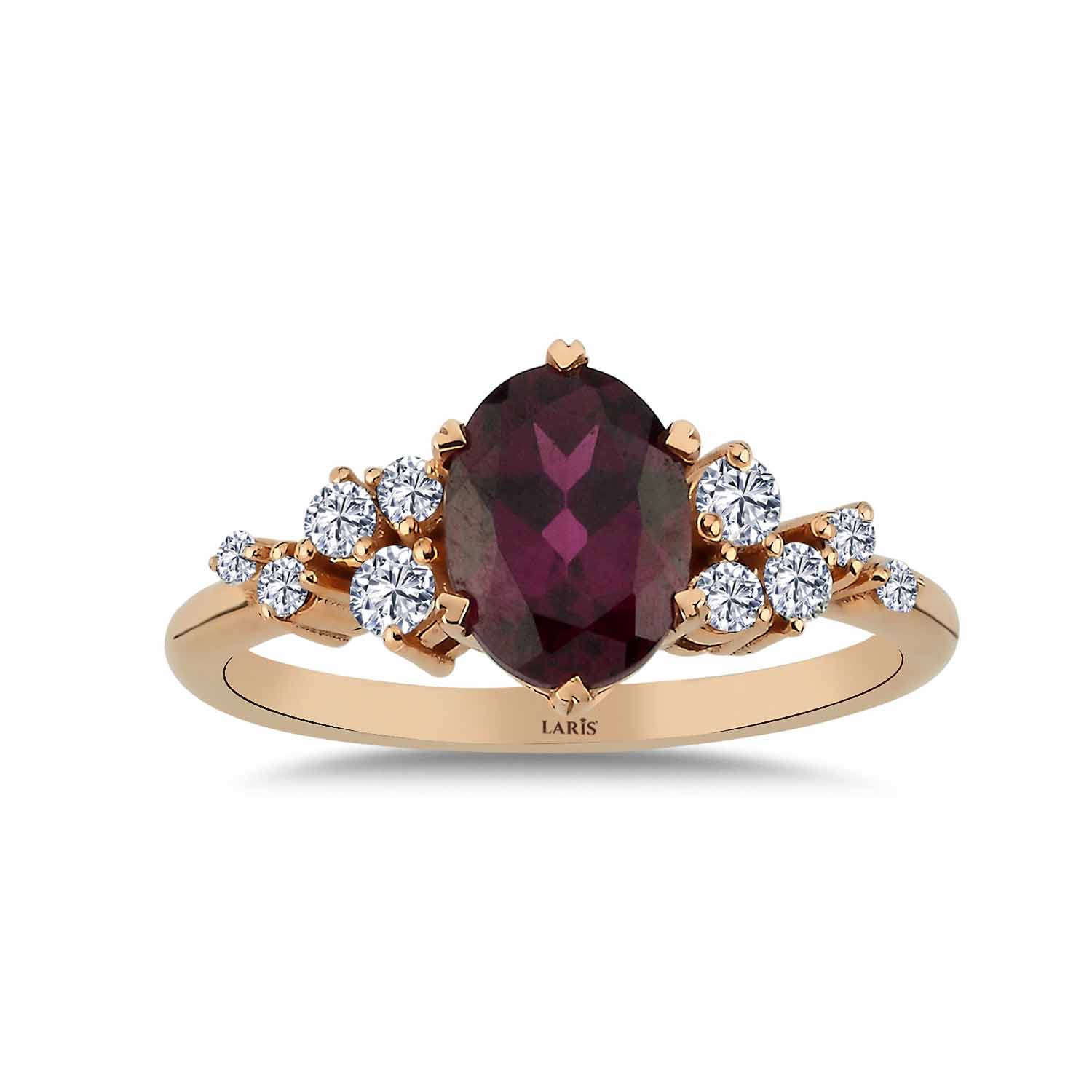 2,03 Karat Pırlanta Vintage Rhodolite Yüzük - LP02777
