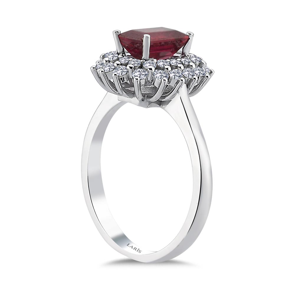 2,06 Karat Pırlanta Stern Yakut Anturaj Yüzük - LP05993