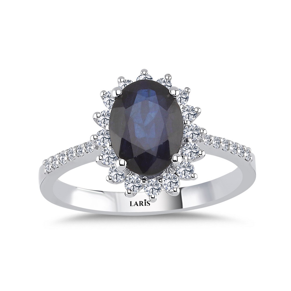 2.07 Karat Pırlanta Oval Royale Safir Yüzük - LP01426