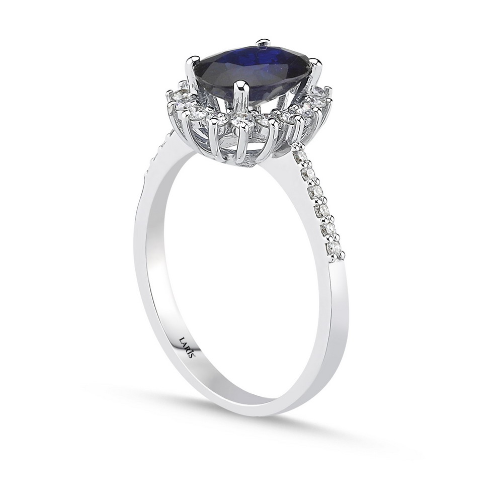 2.07 Karat Pırlanta Oval Royale Safir Yüzük - LP01426