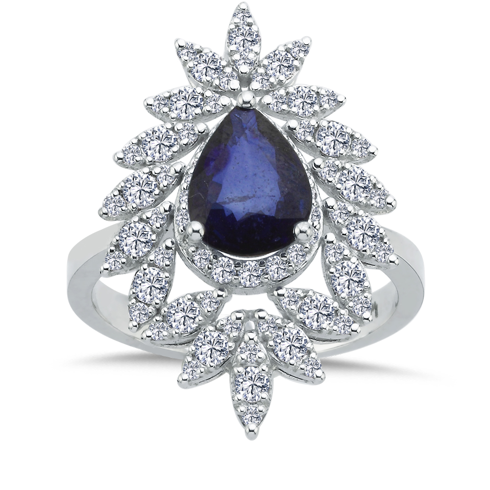 2,22 Karat Pırlanta Royale Safir Yüzük - LP06462