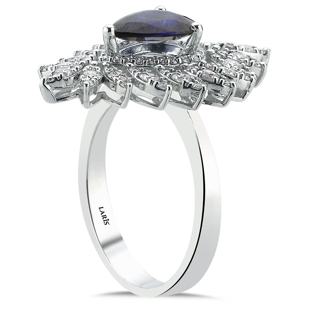 2,22 Karat Pırlanta Royale Safir Yüzük - LP06462