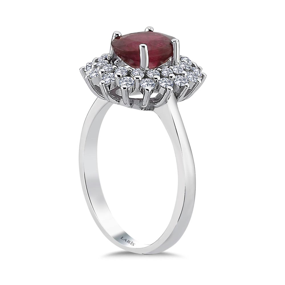 3,68 Karat Pırlanta Stern Yakut Anturaj Yüzük - LP12249