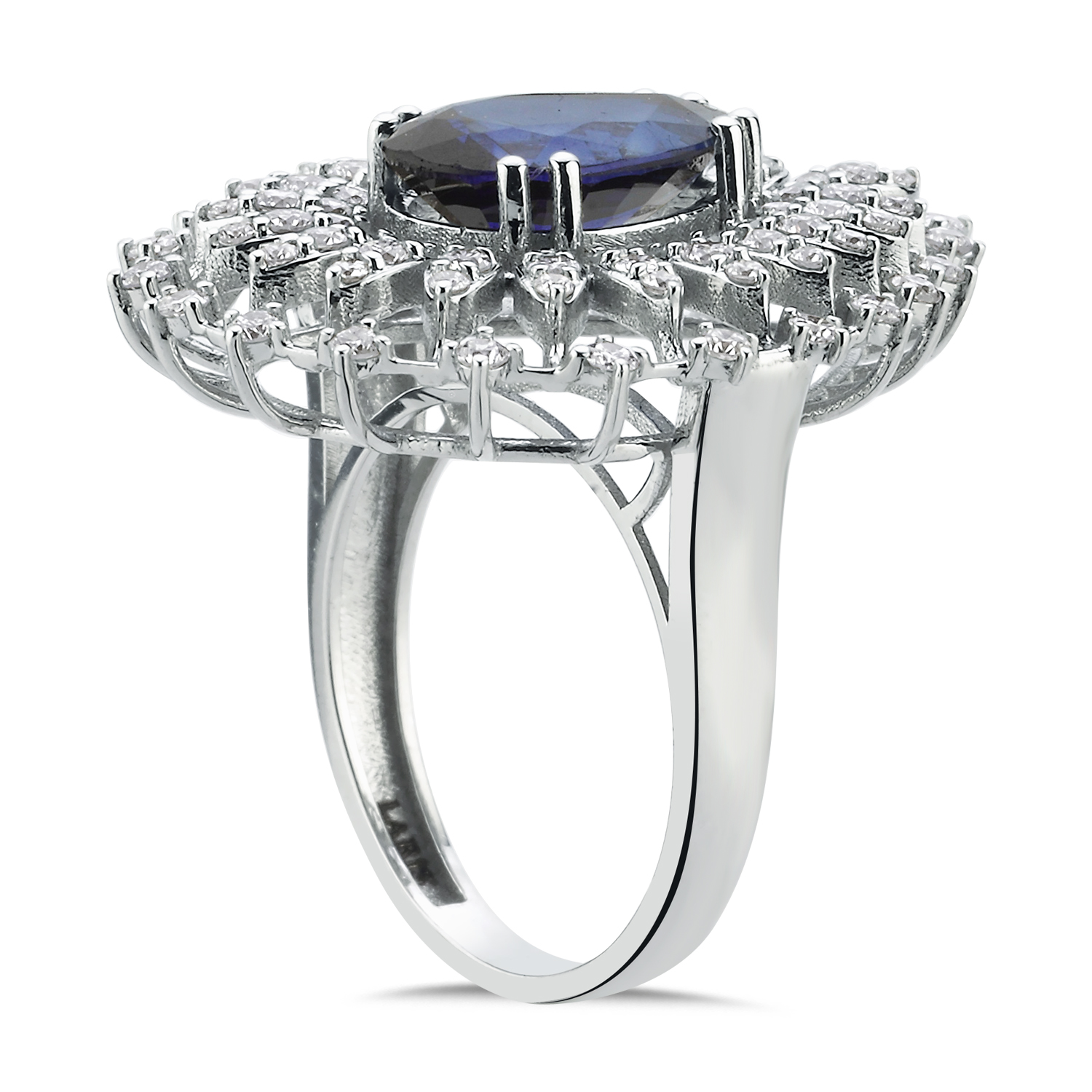 4,43 Karat Pırlanta Royale Safir Yüzük - LP10000